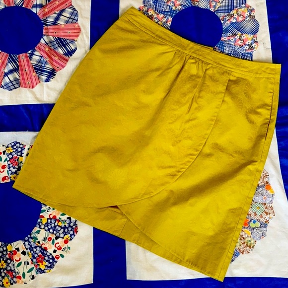 Anthropologie Dresses & Skirts - Anthropologie Tulip Floral Mustard Skirt 12